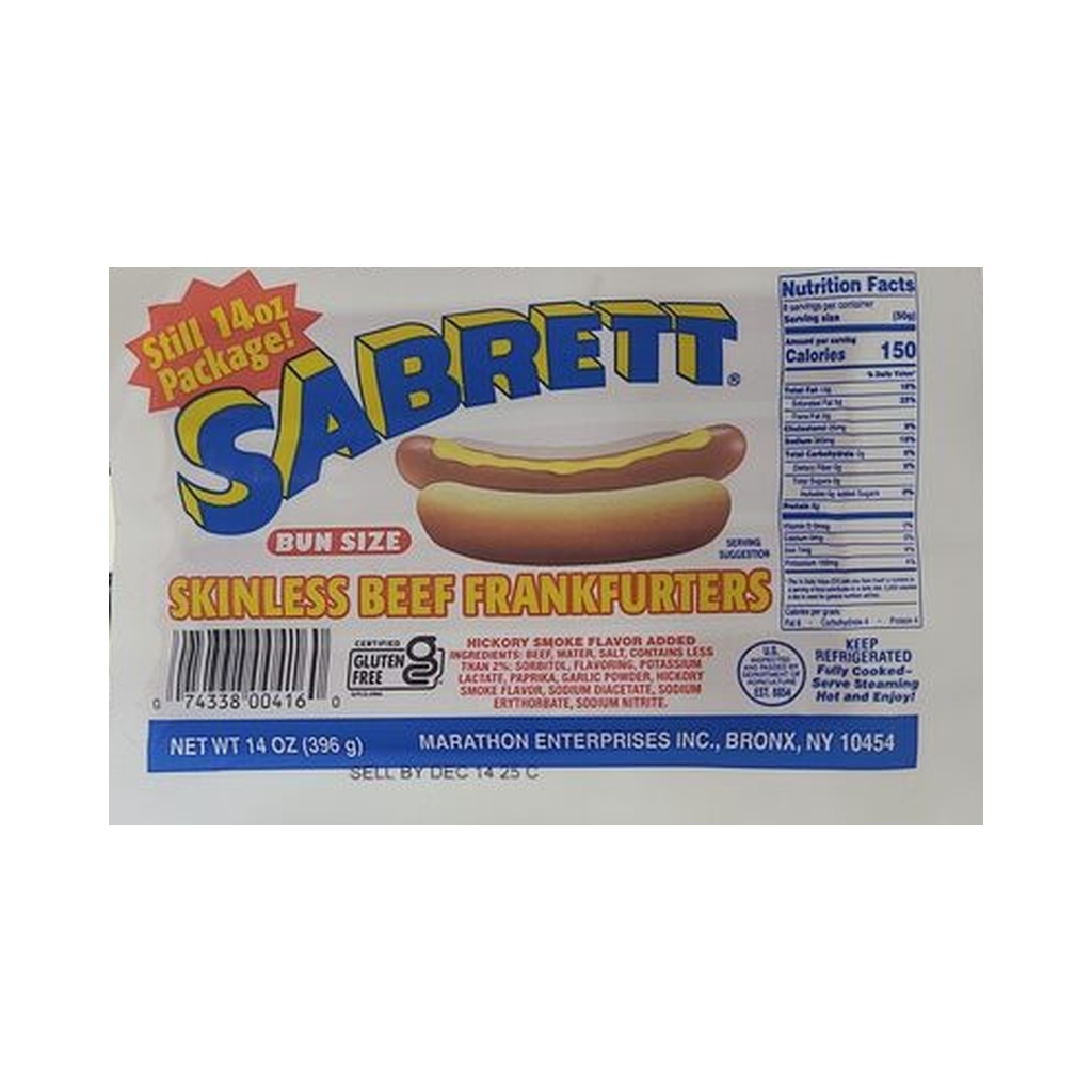 Salchichas de res Sabrett 14 oz